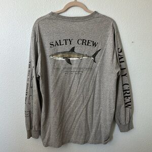 Salty Crew Men's Gray Long Sleeve Graphic Shirt